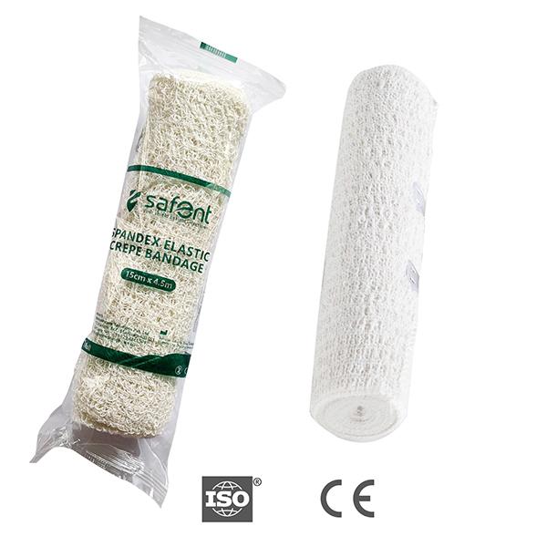 Safent Spandex Elastic Crepe Bandage (15 cm X 4.5 m) - Bandages