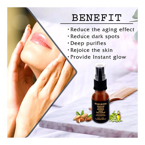 Bioayurveda Basics Moisture Miracle Renewal Night Face Serum 15 ml - Face Serum