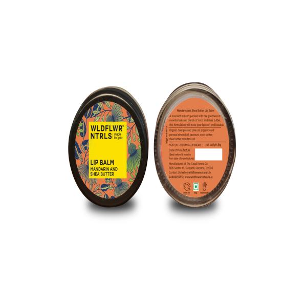 WLDFLWR NTRLS Lip Balm - Mandarin & Shea Butter 8 gm