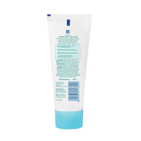 Johnson Milk + Rice Cream 30 gm - Creams, Lotions & Oils