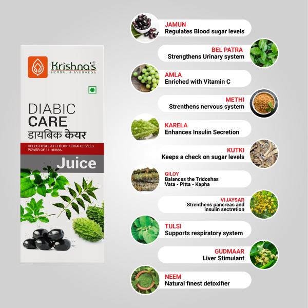 Krishna's Herbal & Ayurveda Diabic Care Juice 500 ml - Diabetes Care (Ayush)