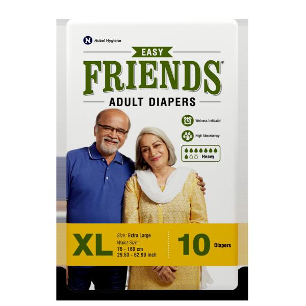 Netmeds | Friends Adult Diaper-Easy (XL) 10's