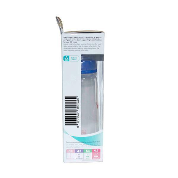 Pigeon Flexible 9+ Months PP Feeding Bottle - Blue 240 ml - Feeding & Nursing