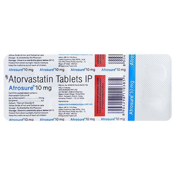 ATROSURE 10 Tablet 10's - High Cholesterol-Dys