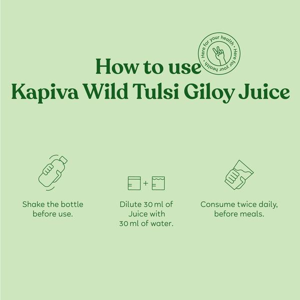 Kapiva Wild Tulsi Giloy Juice 1 ltr - Giloy