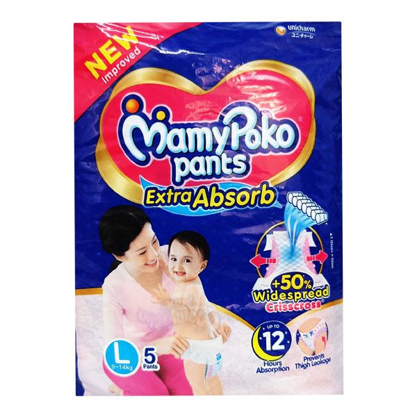 Netmeds | MamyPoko Extra Absorb Diaper Pants (L) 5's