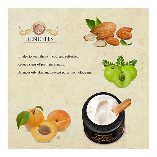 Bioayurveda Anti-Ageing Sun Protective (SPF 30) Face Creme 60 gm - Face Sunscreen
