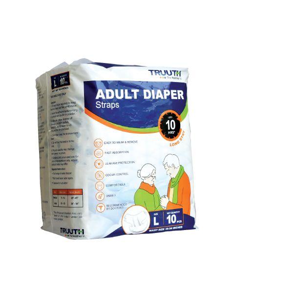Truuth Adult Diaper - Strap (L) 10's - Adult Diapers & Pads
