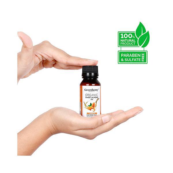 Greenberry Organics Organic Sweet Almond Oil 50 ml - Essential Oils