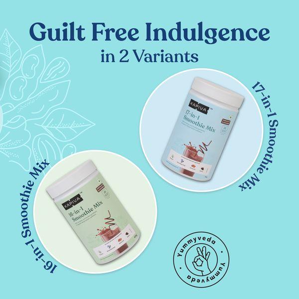 Kapiva 17-in-1 Smoothie Mix Powder - Chocolate Flavour 400 gm - Health Products