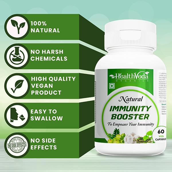 Health Veda Natural Immunity Booster Veg Capsule 60's - Vitamin C