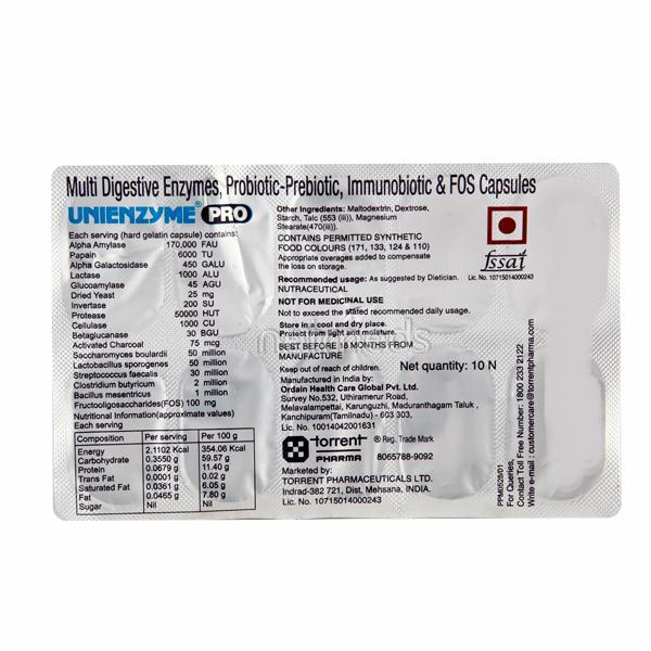 Unienzyme Pro Capsules 10'S - Supplements-Sup