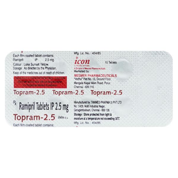 TOPRAM 2.5mg Tablet 10's - Hypertension-ACE
