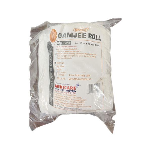 Medica Gamjee Roll Non Sterile (10 cm x 3 mtr) - Bandages