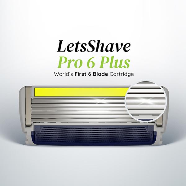 LetsShave Pro 6 Plus Razor Blades - Men 12's - Razors & Cartridges