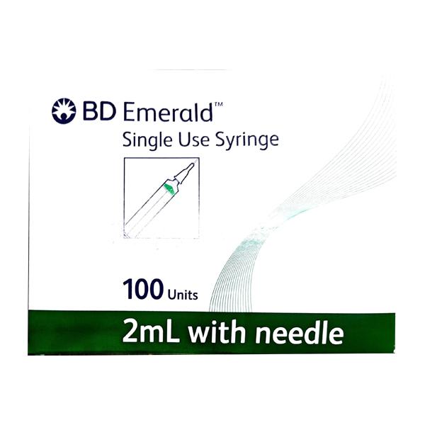 BD Emerald Single Use Syringe 2 ml With Needle 23G - Syringes And Needles