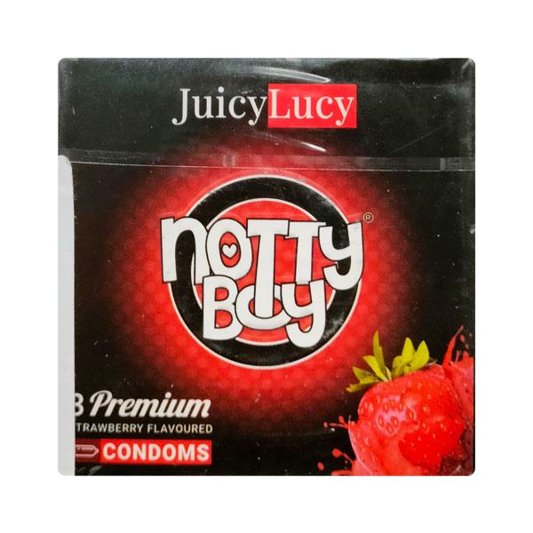 Netmeds | NottyBoy JuicyLucy Premium Condoms - Strawberry 3's