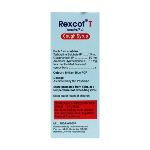 REXCOF T Syrup 100ml - Cough And Cold-Cou