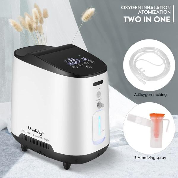 Vandelay Portable Oxygen Concentrator (1-7LPM) - Oxygen Cylinder