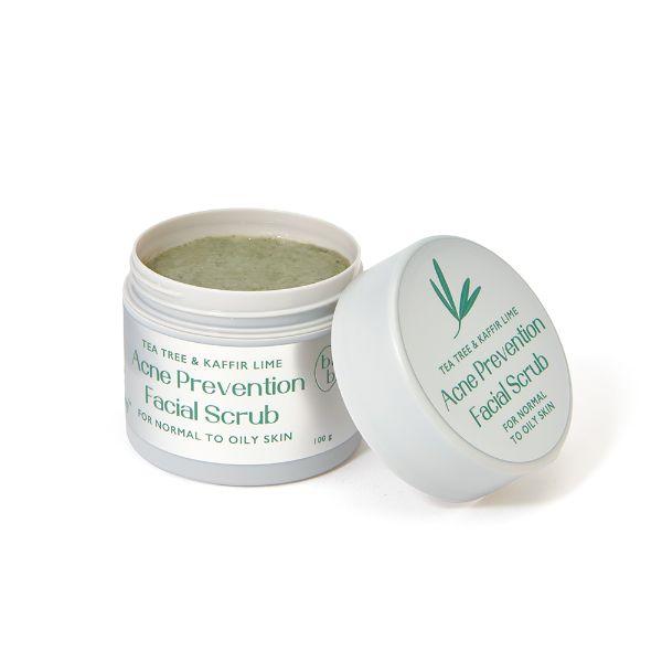 BBB Better Body Bombay Acne Prevention Facial Scrub- Tea Tree & Kaffir Lime 100 gm - Scrubs & Exfoliants