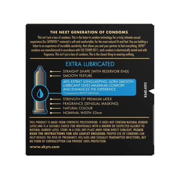 Skyn Condoms - Extra Lubricated Maximum Comfort 3's - Plain/Flavoured Condoms