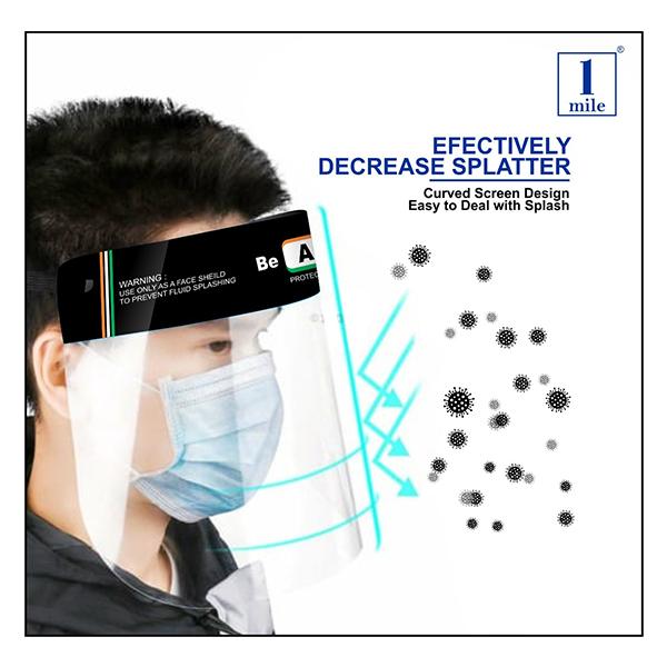 1Mile Protective Face Shield - Be Alert (400 Micron) 10's - Face Masks