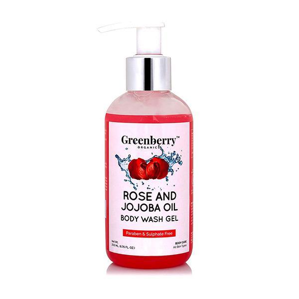 Greenberry Organics Body Wash Gel - Rose & Jojoba Oil 200 ml