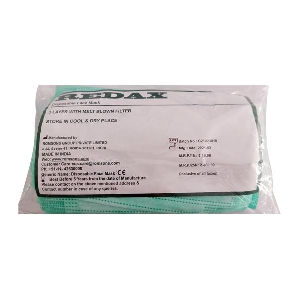 Romsons Redax 3 Ply Face Mask 25's