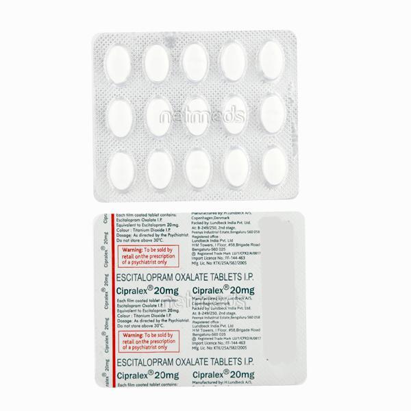 Cipralex 20mg Tablet 15'S - Depression-Ant