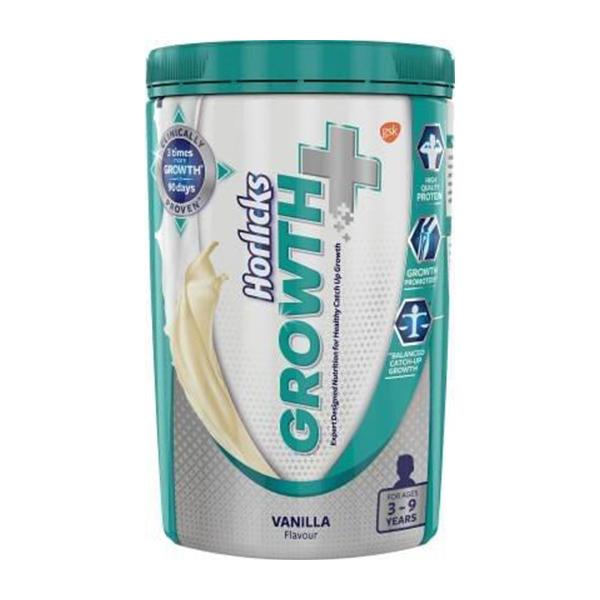 Horlicks Growth Plus Powder - Vanilla Flavour 400 gm (Pet Jar) - Nutritional Supplement
