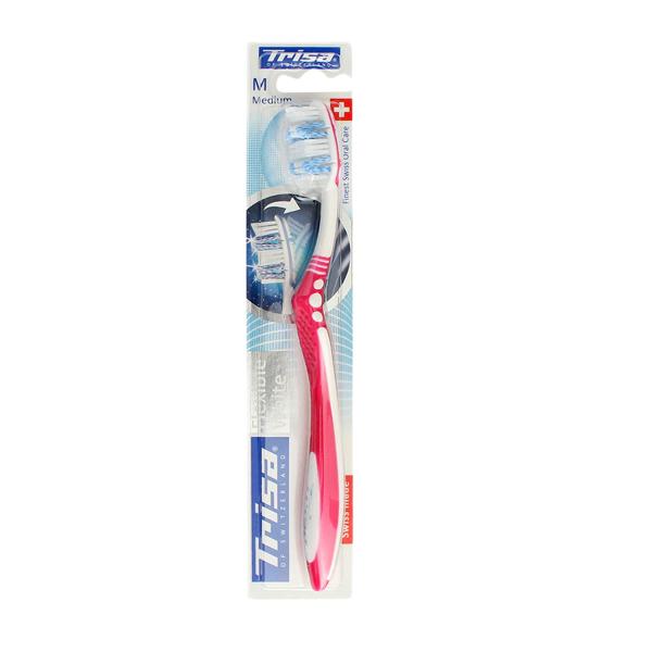 Trisa Flexible White Medium Toothbrush 1's - Baby Oral Care