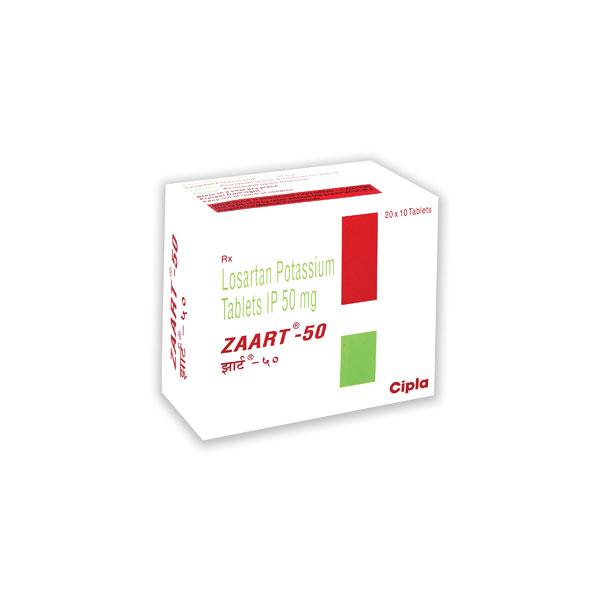 Zaart 50mg Tablet 10'S - Hypertension-Ang