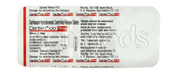 Dariten OD 15mg Tablet 10'S - Bladder And Prostate Disorders-Dru