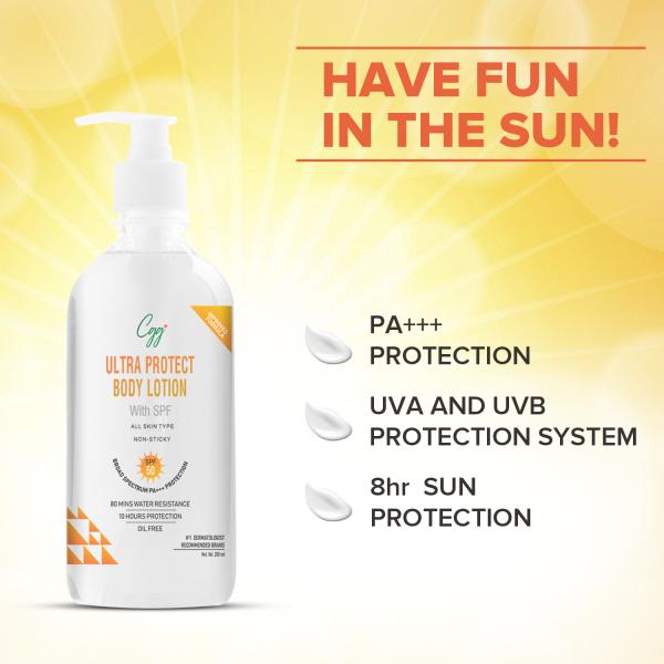 CGG Cosmetics 1% Retinol Serum in Body Lotion 200 ml + CGG Cosmetics Ultra Protect Body Lotion SPF 50 PA+++ Protection 200 ml (Combo Pack) 400 ml - Lotions & Creams