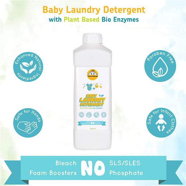 Tiffy & Toffee Baby Laundry Detergent 1 Litre (Buy 2 Get 1 Free) - Baby Detergents
