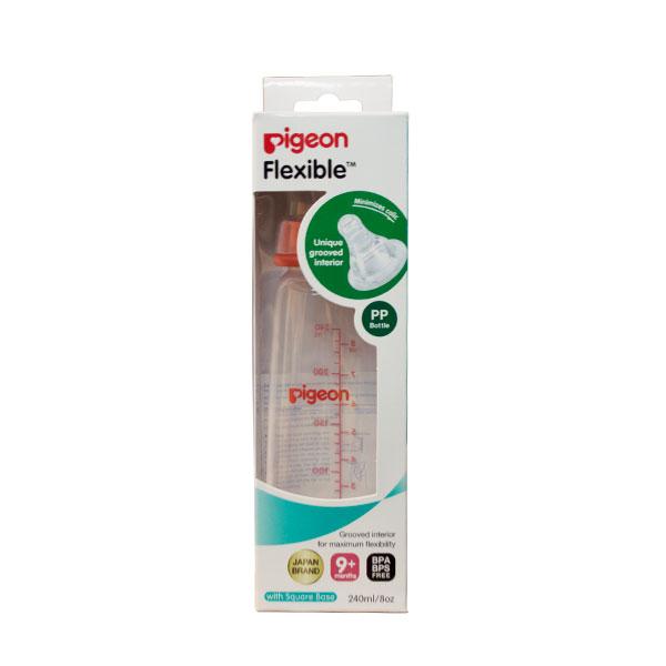 Netmeds | Pigeon Flexible 9+ Months PP Feeding Bottle - Red 240 ml