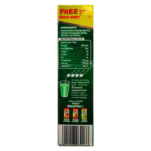 Dabur Glucose-D Energy Boost Vitamin D + Calcium (Dabur Honey 20gm Free) 125 gm - Energy Drinks