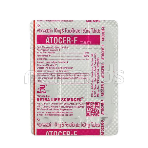 Atocer F Tablet 10'S - High Cholesterol-Dys