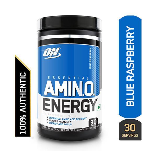 Netmeds | Optimum Nutrition (ON) Amino Energy Blue Raspberry 30 Servings 270 gm