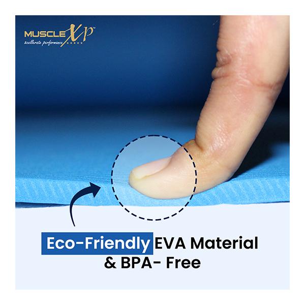 MuscleXP Pure EVA Material Yoga Mat with Cover Bag - Blue 1's - Workout Essentials