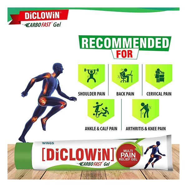 Diclowin Carbofast Gel(Topical) 30gm - Pain relief-Nsa