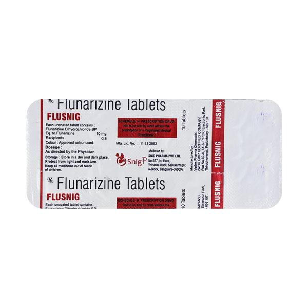 FLUSNIG 10 Tablet 10's - Migraine