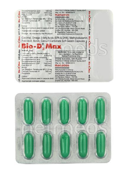 BIO D3 Max Capsule 10'S - Supplements-Cal