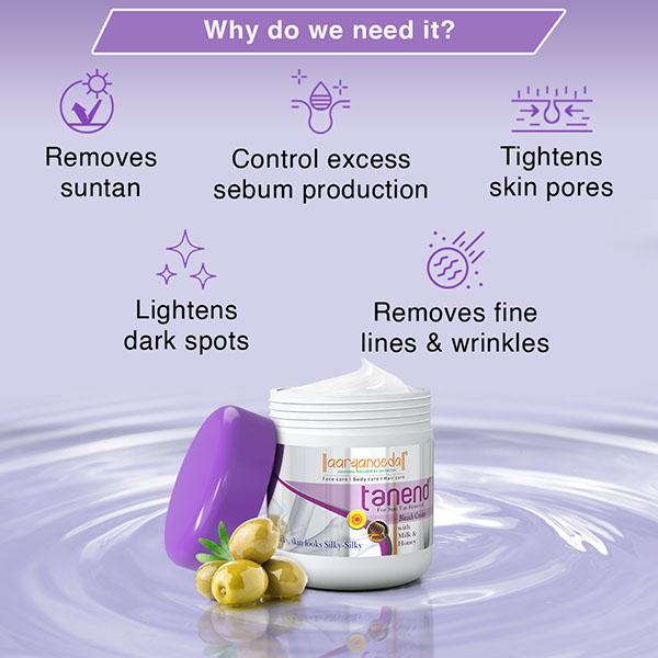 Aryanveda Bleach Cream - Tanend 450 gm - Face Bleach