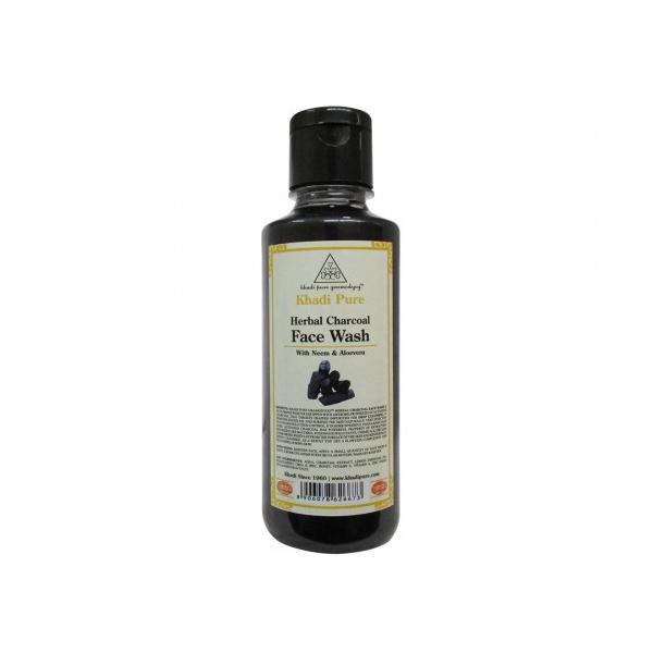 Khadi Pure Herbal Face Wash - Charcoal (Pack of 2 x 210 ml) - Face Wash & Cleansers