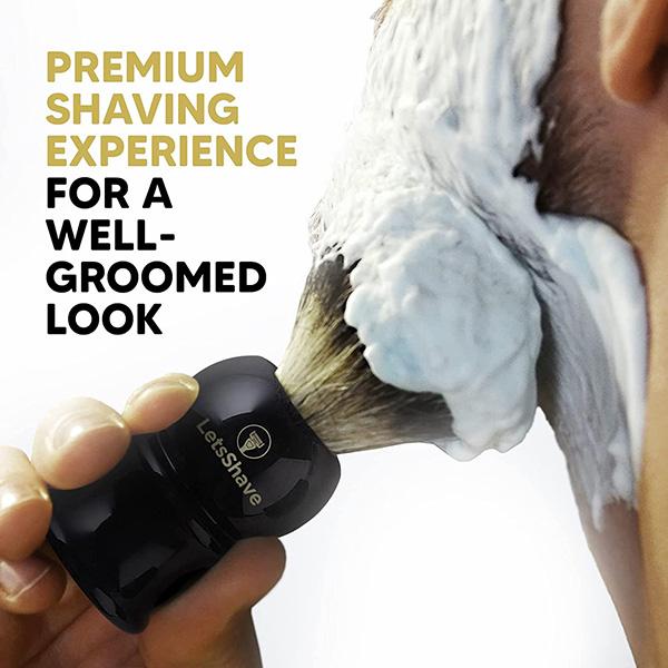 LetsShave Shaving Brush - Black - Shavers