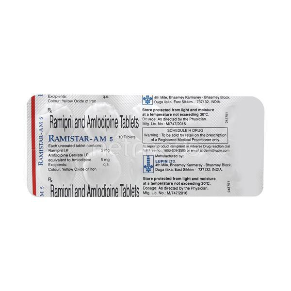 Ramistar AM 5/5mg Tablet 10'S - Hypertension-ACE