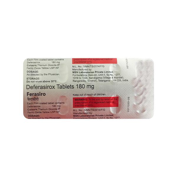 FERASIRO 180 Tablet 10's - Poisoning/Overdose-Ant