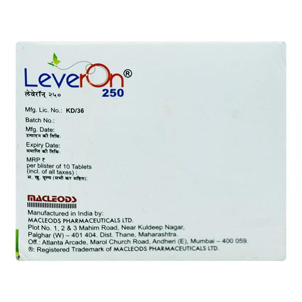 Leveron 250mg Tablet 10'S - Epilepsy/Convulsion-Ant