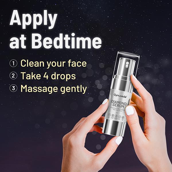 Gynoveda Diamond Night Face Serum - Grapeseed Lodhar Extract 30 ml - Speciality Medicines
